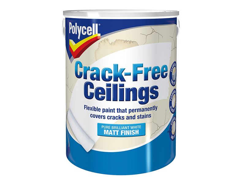 Polycell Crack-Free Ceilings Smooth Matt 5 litre Polycell - Town Tools