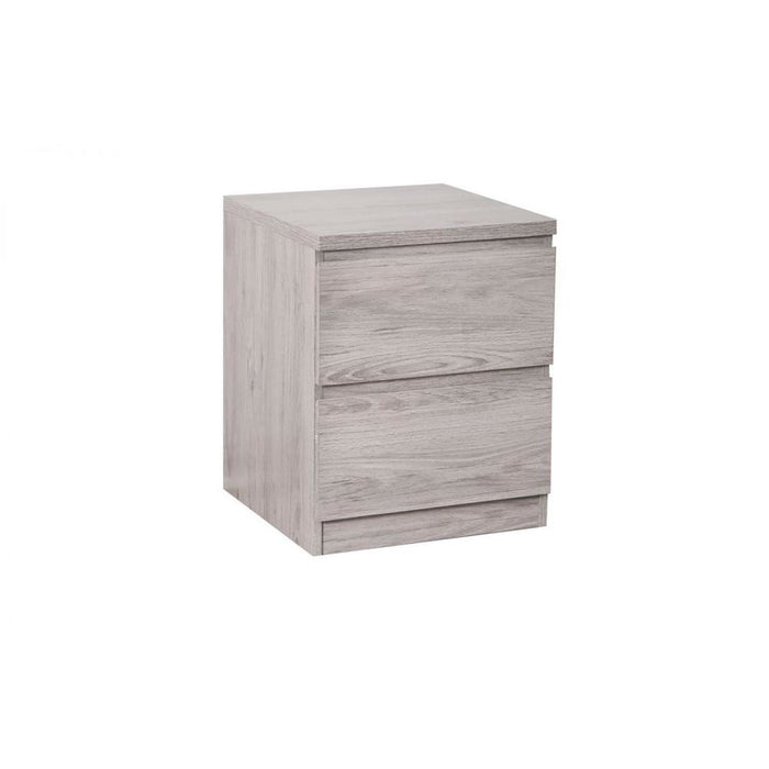 Jupiter 2 Drawer Bedside Unit Grey Oak Finish