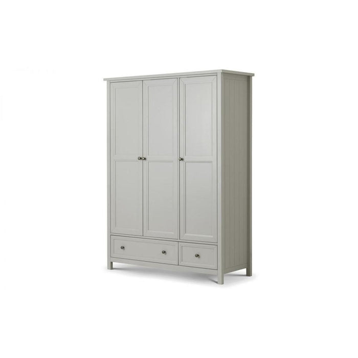 Maine 3 Door 2 Drawer Combination Wardrobe Dove Grey Lacquer