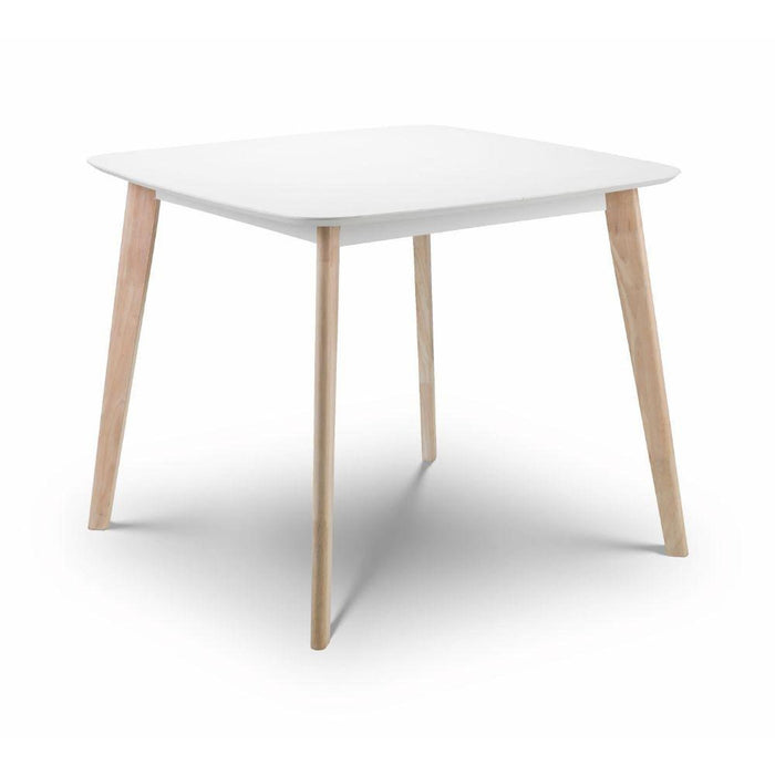 Casa Dining Table 90cm x 90cm White Top / Limed Oak Legs
