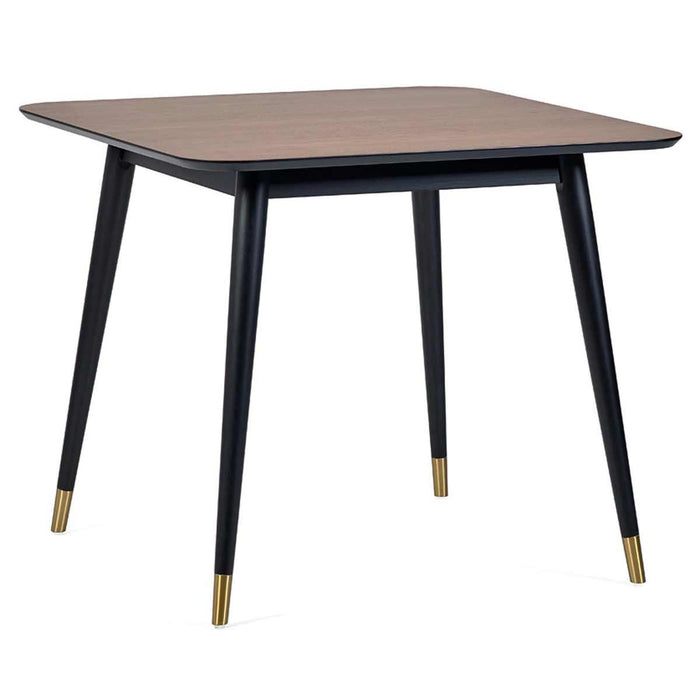 Findlay Square Dining Table Walnut Effect with Black Legs