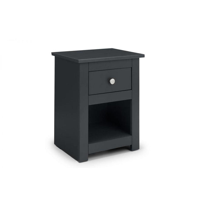 Radley Bedside Unit 1 Drawer 1 Shelf Anthracite Lacquer