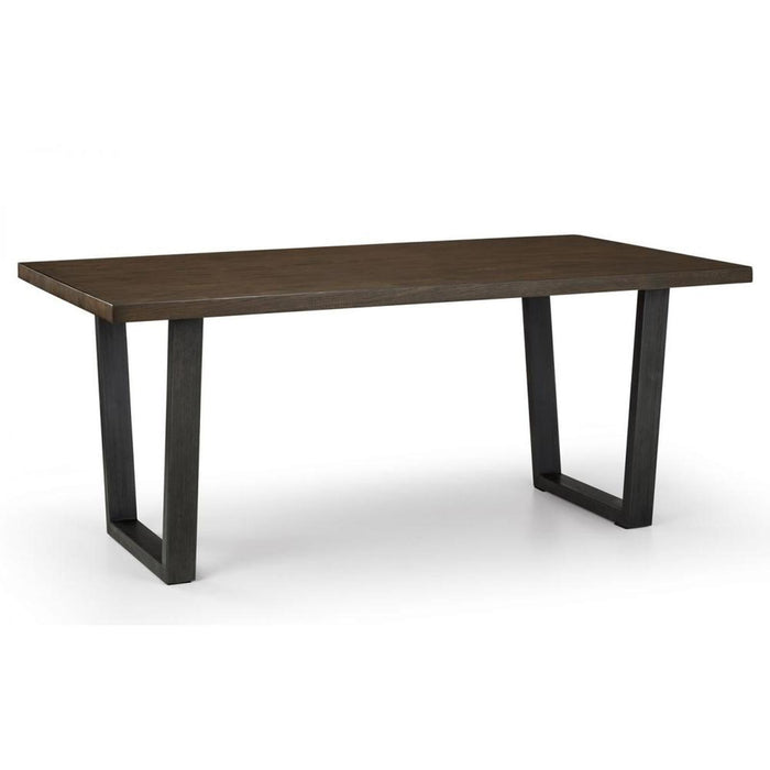 Brooklyn Dining Table Dark Oak & Gunmetal Legs