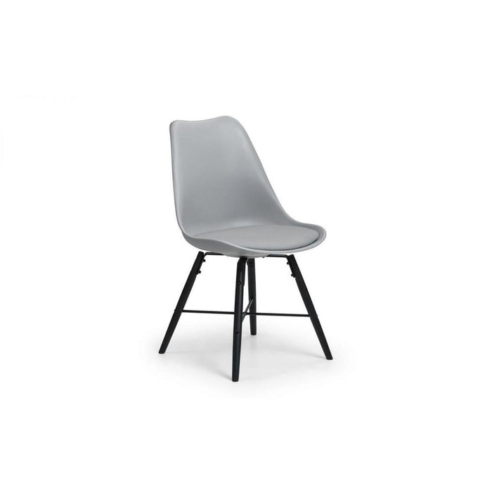 Kari Dining Chair Grey Seat & Black Legs