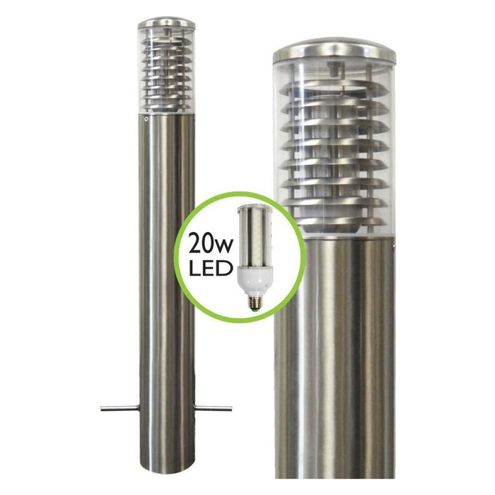 Stelled Bollard Light Mains Powered Root Mount 0.8m