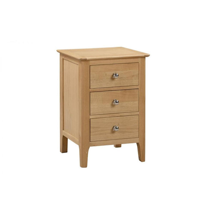 Cotswold 3 Drawer Bedside Unit Solid Oak & Real Oak Veneers