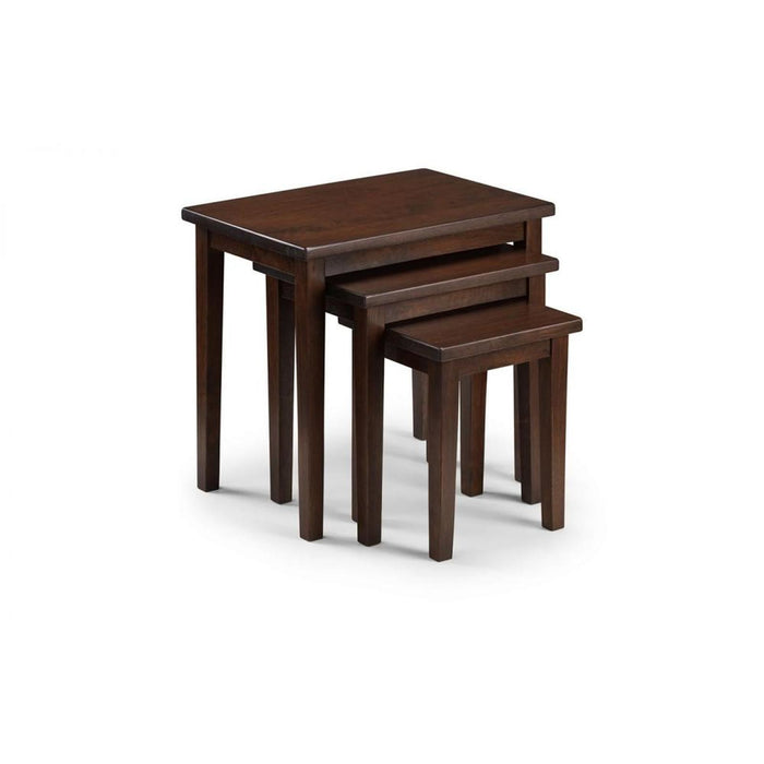 Cleo Nest of 3 Tables - Mahogany Stain Finish