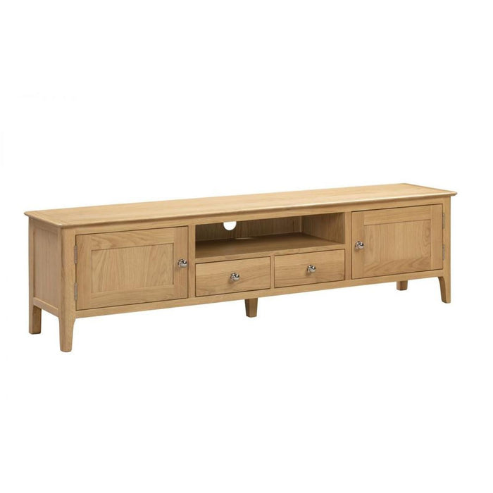Cotswold Widescreen TV Unit Solid Oak & Real Oak Veneers