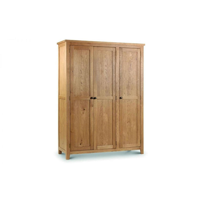 Marlborough Oak 3 Door Wardrobe Real Oak Waxed Finish