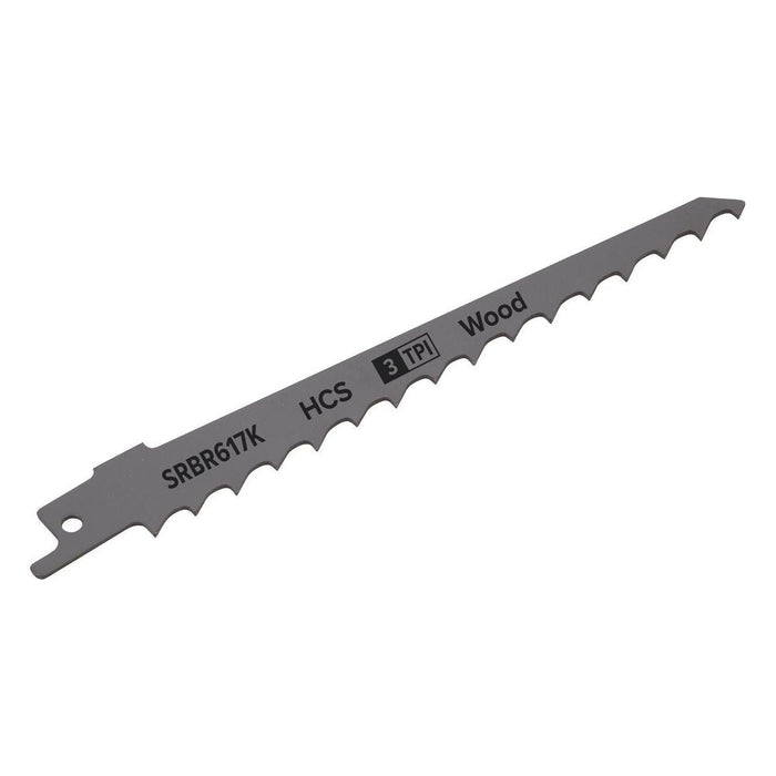 Sealey Reciprocating Saw Blade Pruning & Coarse Wood 150mm 3tpi Pack of 5 Sealey - Town Tools