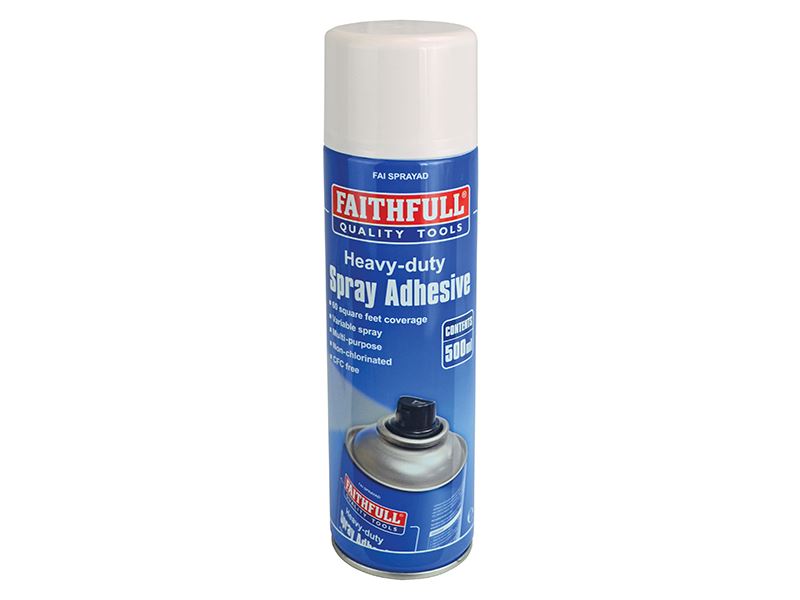 Faithfull Spray Adhesive Non-Chlorinated 500ml Faithfull - Town Tools