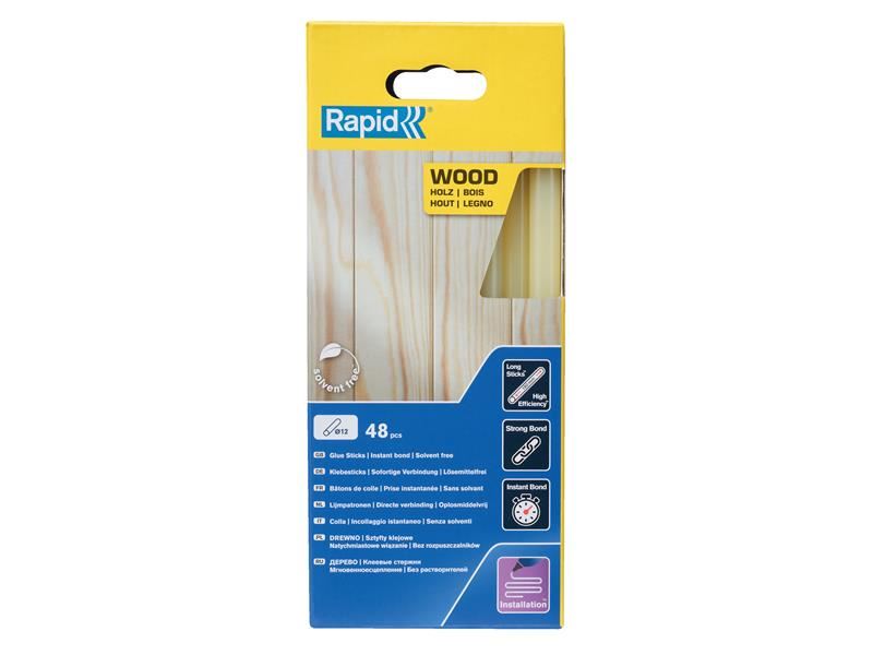 Rapid Wood Glue Sticks 12 x 190mm (Pack 48) Rapid - Town Tools