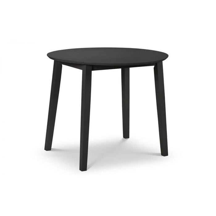 Coast Dining Table Round Dropleaf 55-90cm Black Finish