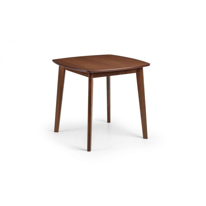 Lennox Square Dining Table 80cm Walnut Effect Finish
