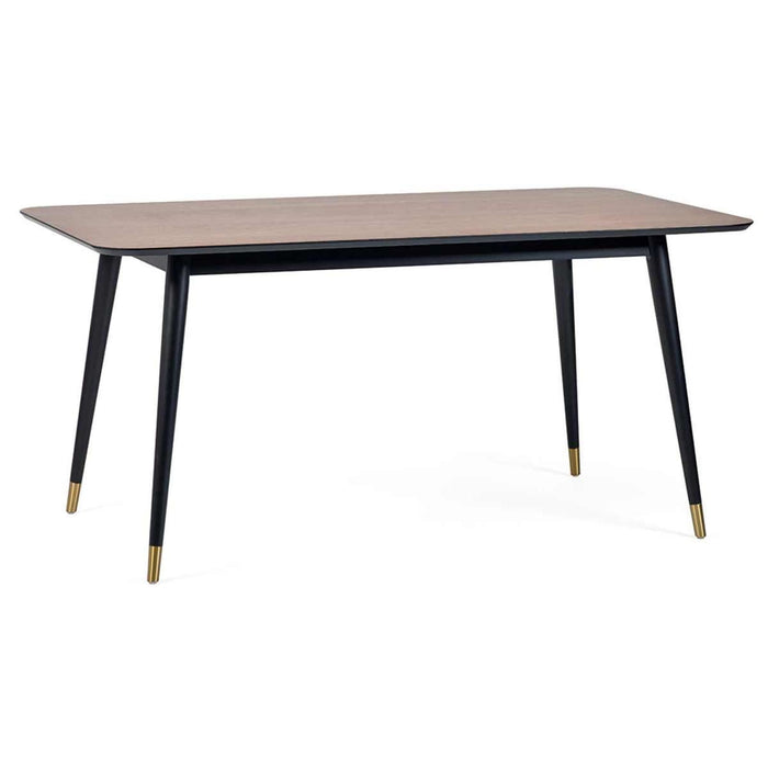 Findlay Rectangular Dining Table Walnut Effect with Black Legs