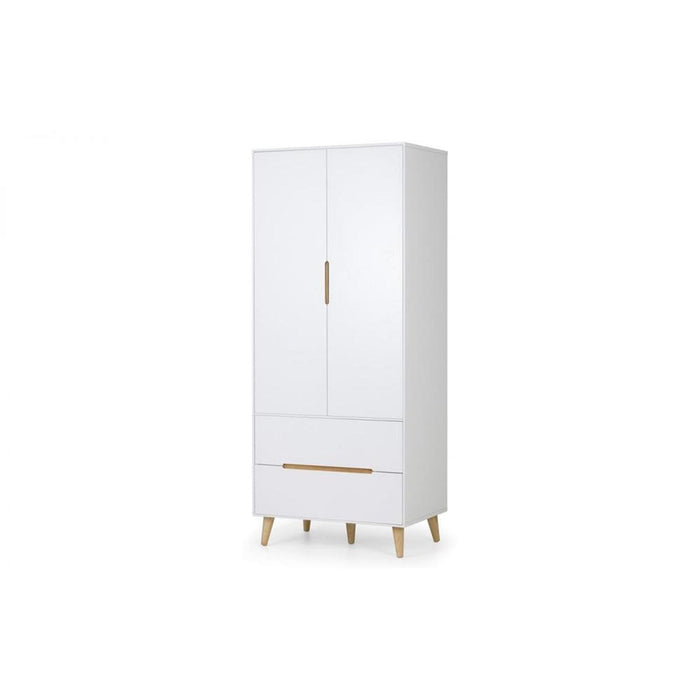 Alicia Wardrobe White and Oak (2 Door 2 Drawer)