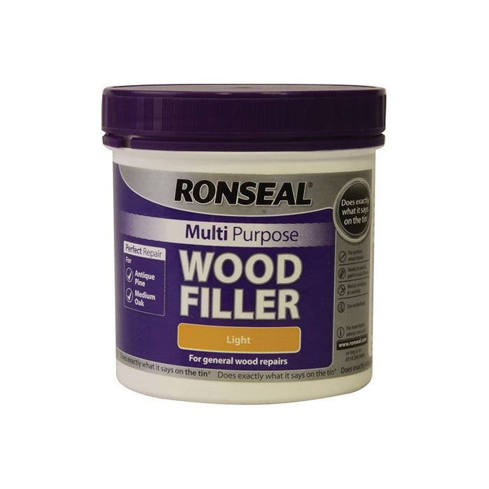 Ronseal Multipurpose Wood Filler Tub Light 465g Ronseal - Town Tools