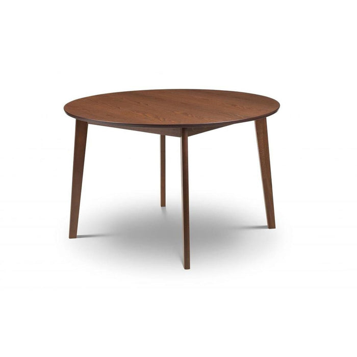 Farringdon Circular Dining Table 120cm Walnut Effect