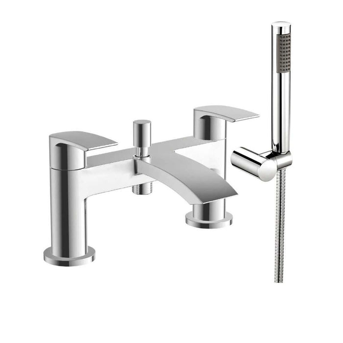 Belini Bath Shower Mixer with Shower Kit and Wall Bracket Chrome