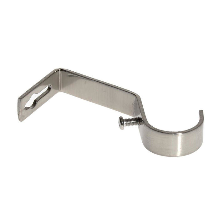Long L Bracket in Brushed Nickel for 28mm Diameter Pole