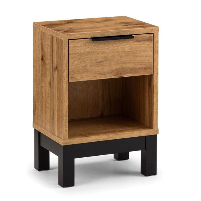 Bali Bedside Unit with 1 Drawer - Oak Finish