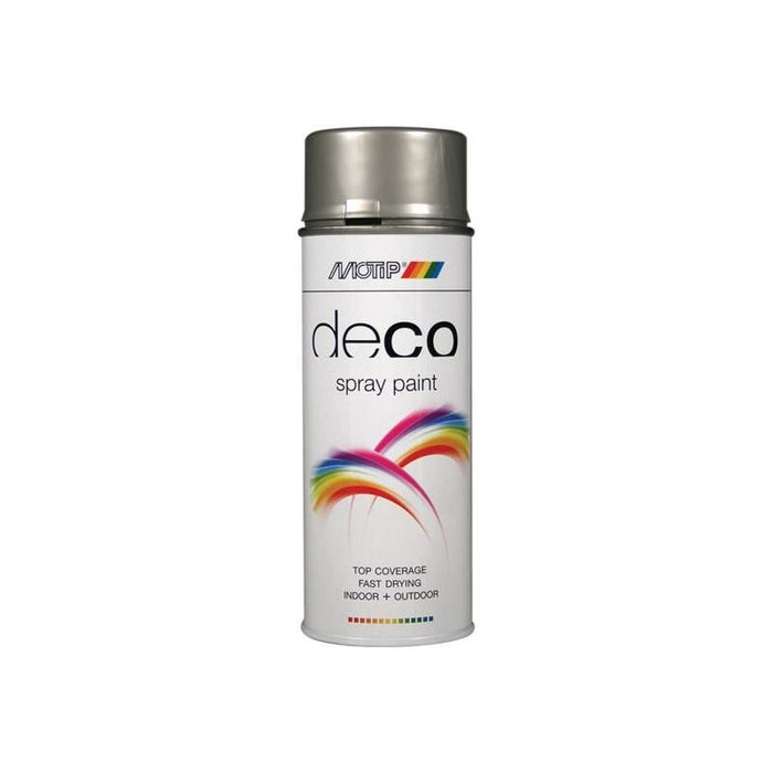 Motip® Deco Spray Paint High Gloss RAL 9006 White Aluminium 400ml MOTIP® - Town Tools