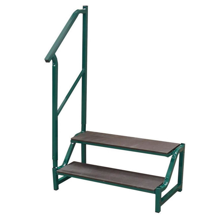Free-Standing 2 Tread Step Green
