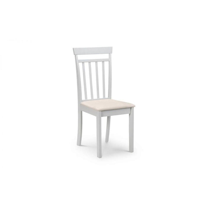 Coast Dining Chair Grey with Ivory Faux Suede Padded Seat