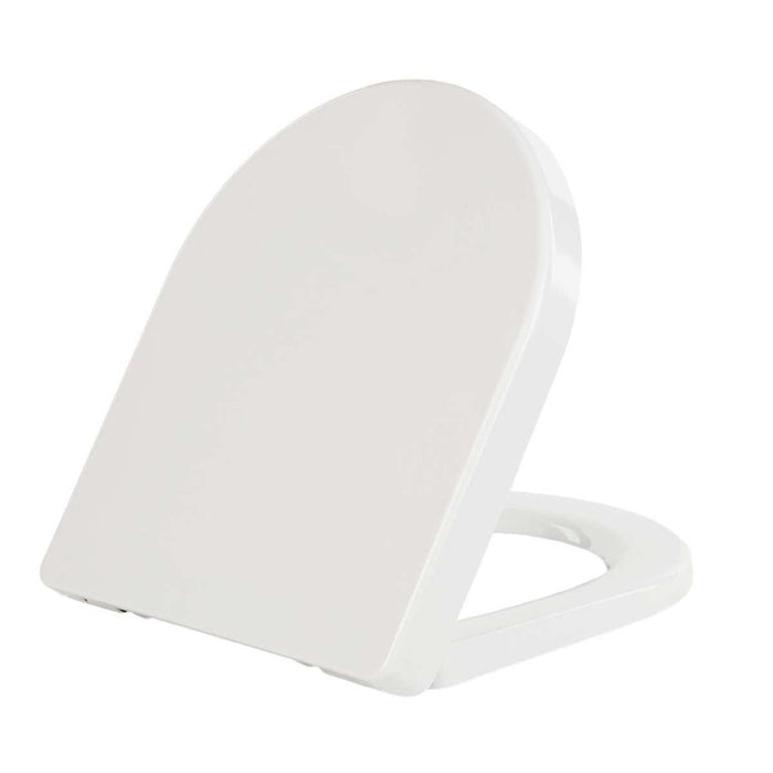 Luxury Heavy Weight Wrap Over Top Fix Toilet Seat White