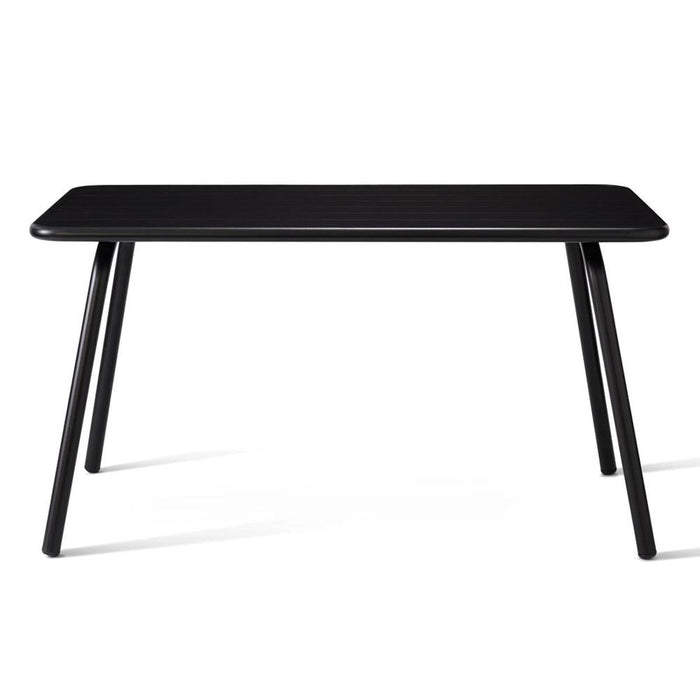 Rio 6-Seater Dining Table - Black Aluminium 1400 x 800mm