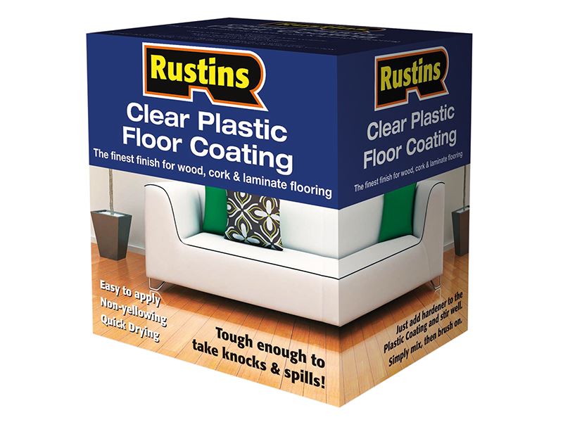 Rustins Clear Plastic Floor Coating Kit Gloss 4 litre Rustins - Town Tools