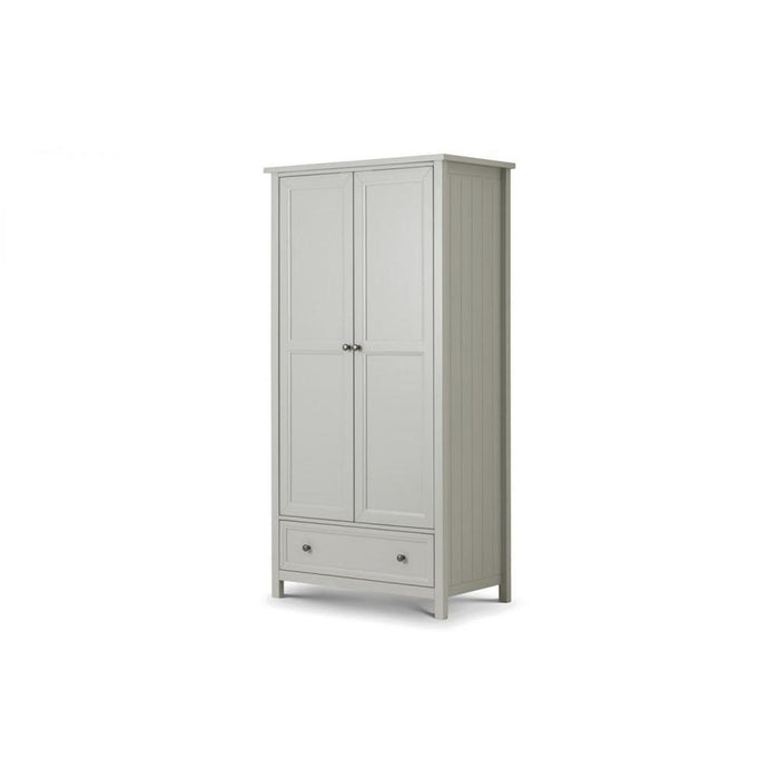 Maine 2 Door 1 Drawer Combination Wardrobe Dove Grey Lacquer