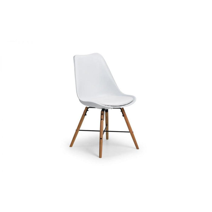 Kari Dining Chair White Seat & Oak Effect Legs
