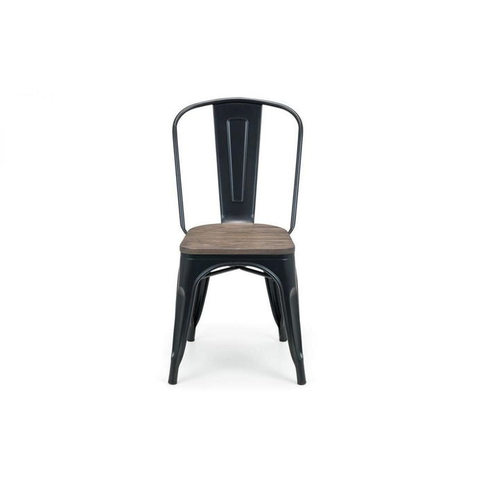 Grafton Chair Solid Mocha Elm & Powder Coated Steel