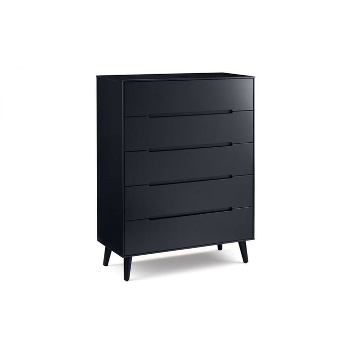Alicia 5 Drawer Chest Anthracite / Black