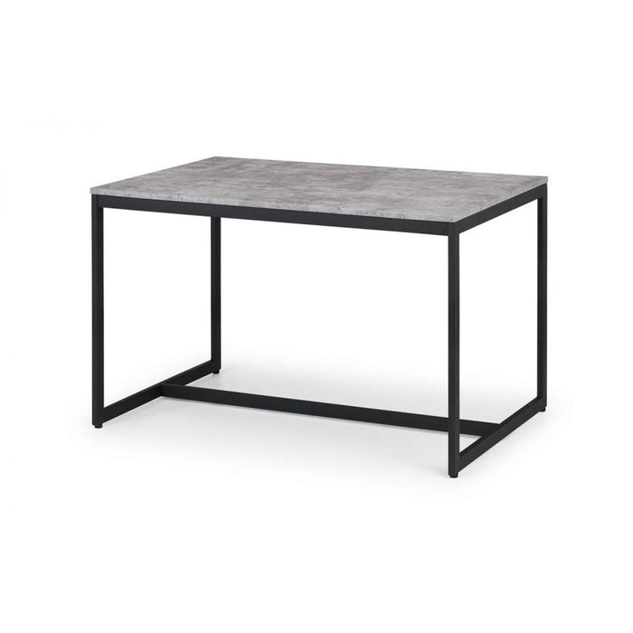 Staten Dining Table Concrete Effect on Black Frame