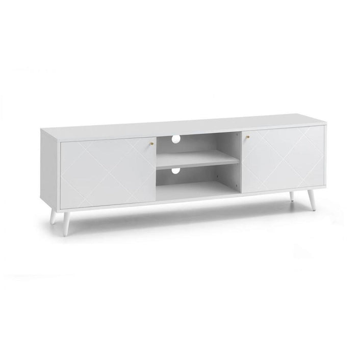Moritz TV Cabinet All White Frame & Door Fronts