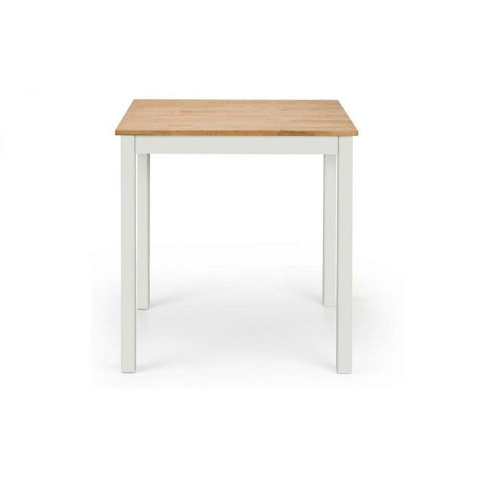 Coxmoor Square Dining Table 75cm Ivory Lacquer & Solid Oak Top