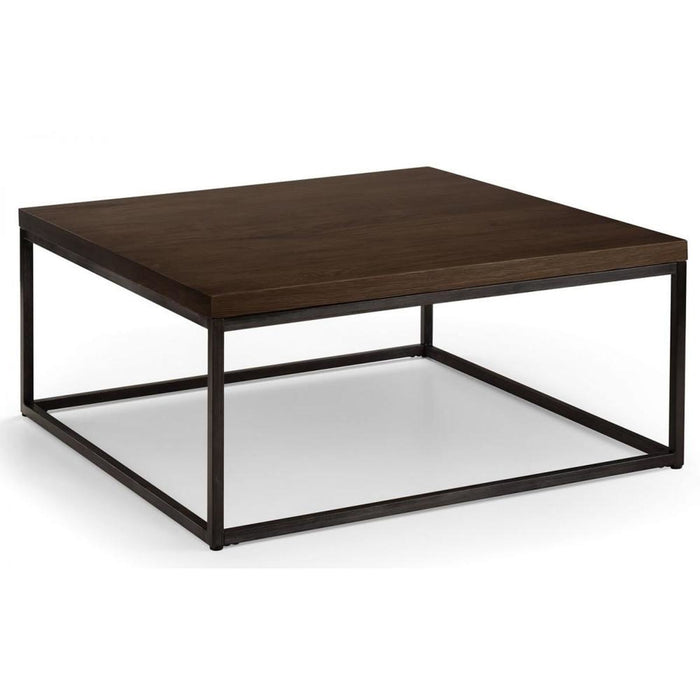 Brooklyn Square Coffee Table Dark Oak & Gunmetal Frame