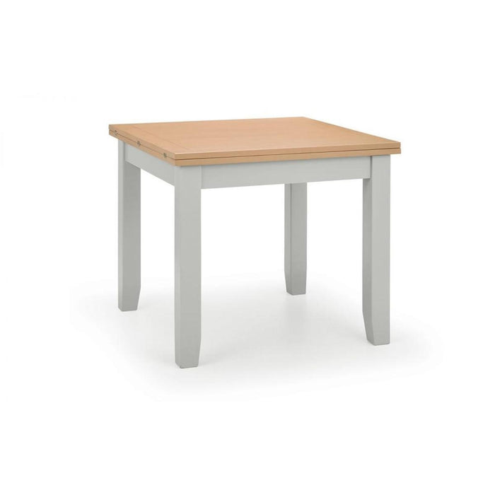 Richmond Flip-top Dining Table 90-180cm Elephant Grey with Oak Top