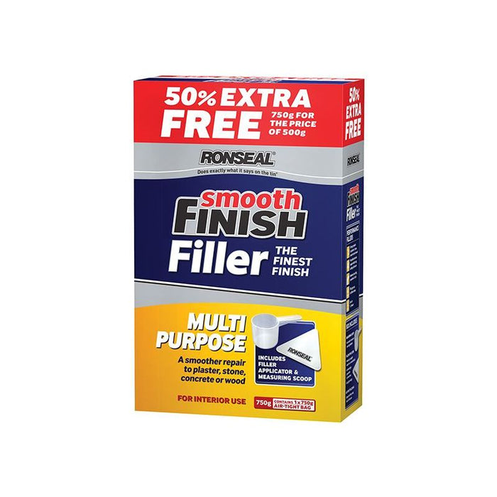 Ronseal Smooth Finish Multipurpose Wall Powder Filler 500g + 50% Ronseal - Town Tools