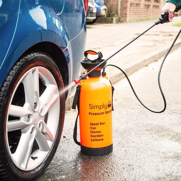 8L Portable Pressure Washer – Hand Pump Action Garden Power Sprayer Water Manual
