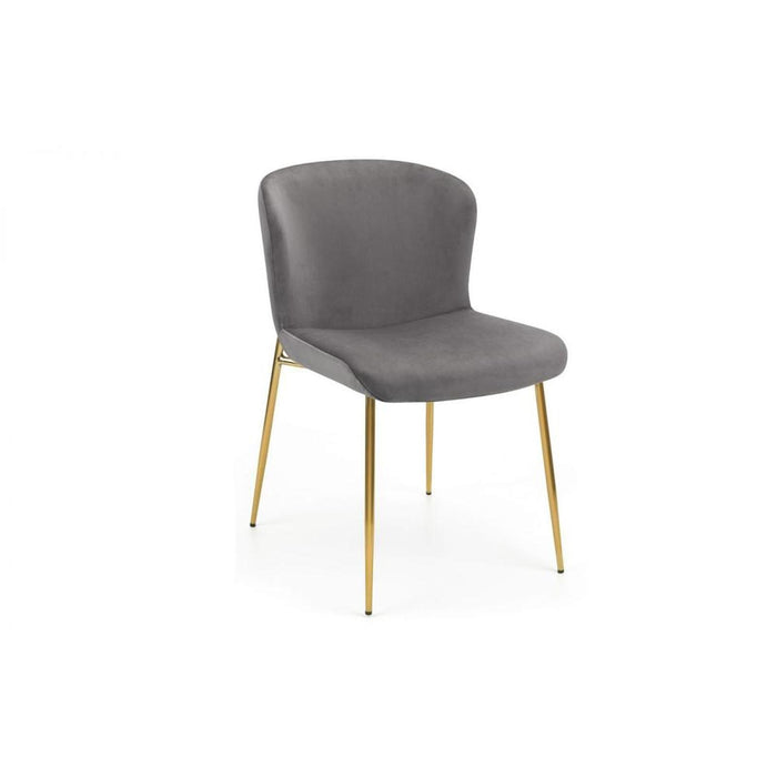 Harper Dining Chair Grey with Gold Colour Legs