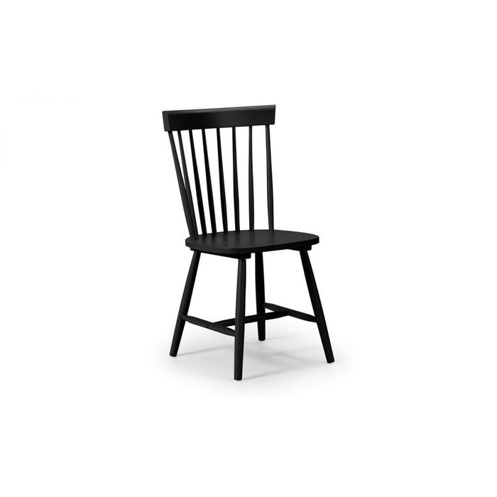 Torino Black Chair Retro Style Tapered Legs