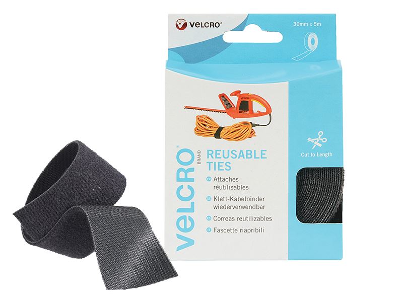 Velcro® Brand VELCRO® Brand ONE-WRAP® Reusable Ties 30mm x 5m Black VELCRO® Brand - Town Tools