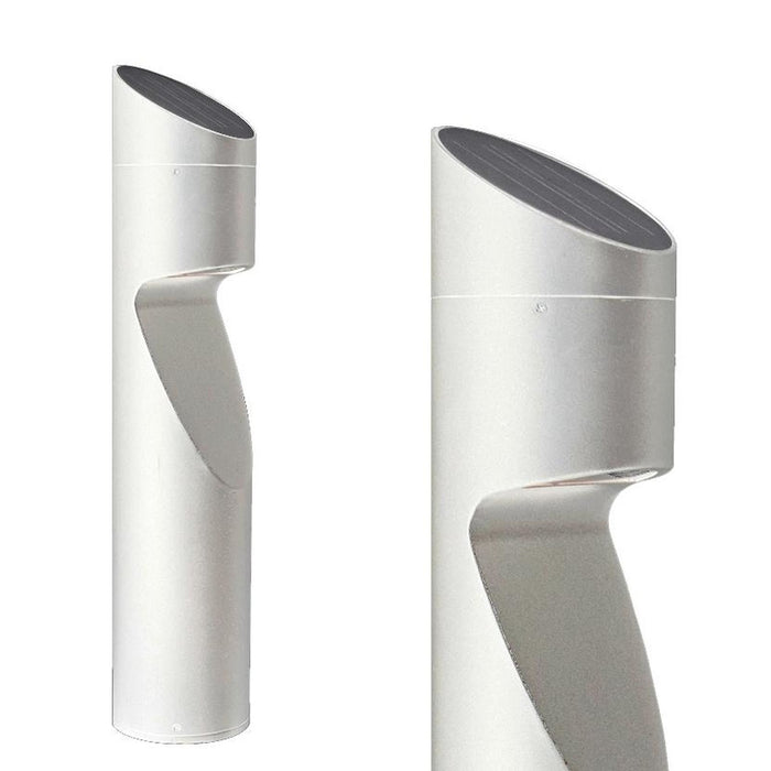 Pro Solar Eccentrica Angled Solar Pedestal Light White