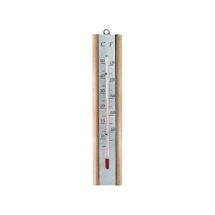 Faithfull Thermometer Wall Beech Silver 200mm Faithfull - Town Tools