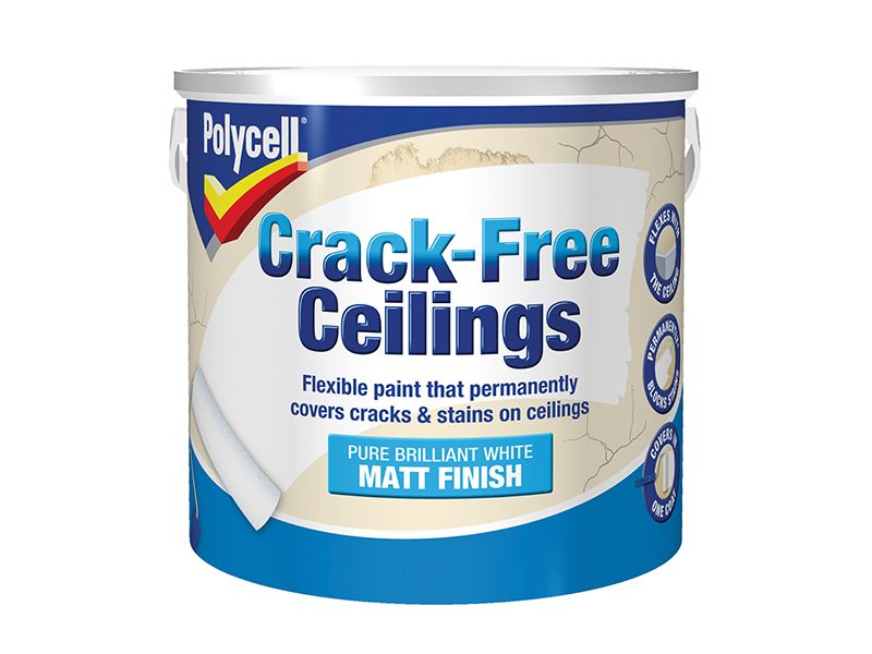 Polycell Crack-Free Ceilings Smooth Matt 2.5 litre Polycell - Town Tools