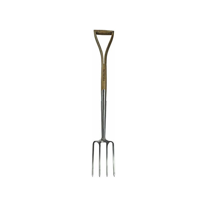 Faithfull Prestige Stainless Steel Border Fork Ash Handle Faithfull - Town Tools