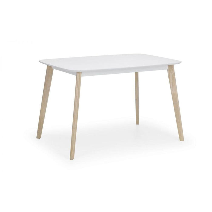 Casa Rectangular Dining Table Matt White Top & Limed Oak Legs